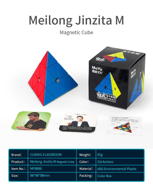 MoFang JiaoShi Meilong Magnetic Pyraminx Speed Cube - DailyPuzzles